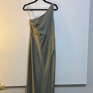 BHLDN One-Shoulder Sage Dress